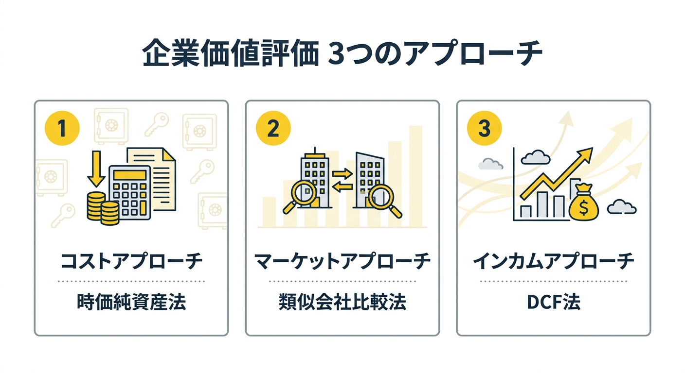 企業価値評価 3つのアプローチ